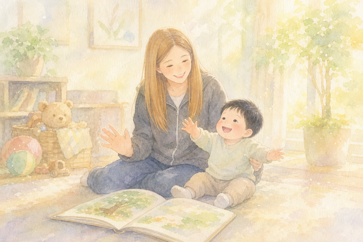 絵本と歌で英語にふれる親子
